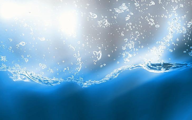 crystal water vector art, liquid, blue, cold temperature, nature, HD wallpaper