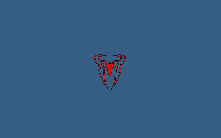 The Amazing Spider-Man, blue, copy space, red, no people, heart shape, HD wallpaper