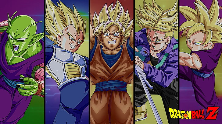 Dragon Ball Z, Goku, Gohan, Vegeta, Trunks 4K wallpaper download