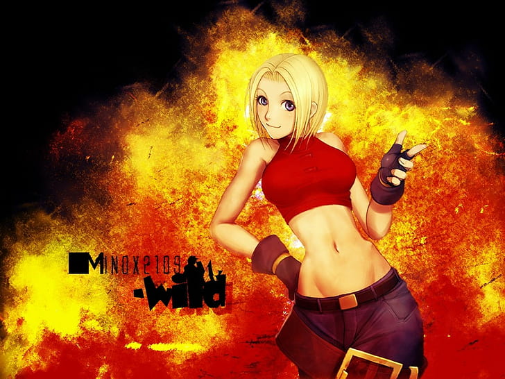 Anime Girls, King Of Fighters, Blue Mary, Games, HD wallpaper