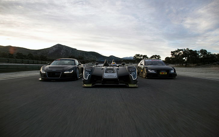 car, Audi A4 DTM, Audi R15 TDI, Audi R8, Audi R8 LMS, Audi R8 Type 42