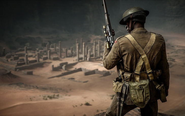 video games, Battlefield 1, government, weapon, military, helmet, HD wallpaper