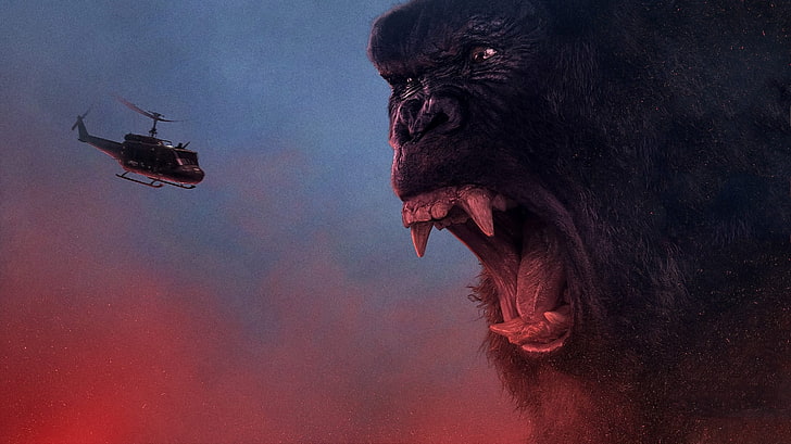 The King Kong movie still screenshot, cinema, gorilla, fang, film
