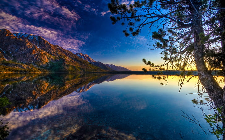 Beautiful Lake Reflection Hdr Wallpaper 2560×1600