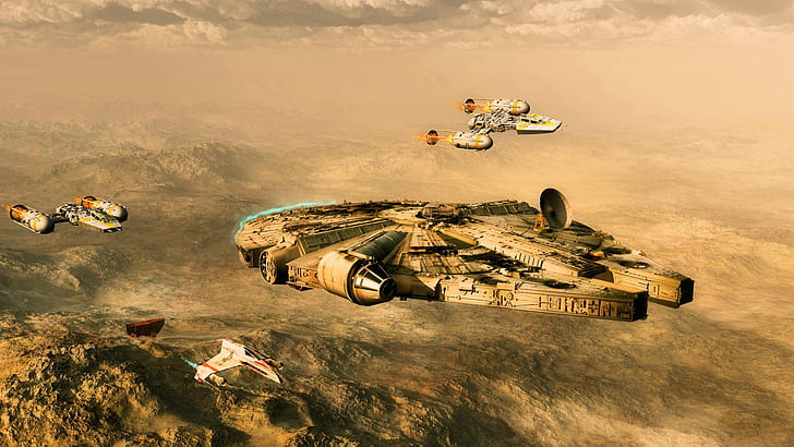 Star Wars – Millenium Falcon HD, HD wallpaper