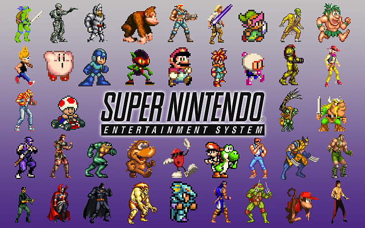 Super Nintendo Entertainment System game illustration, video games, HD wallpaper