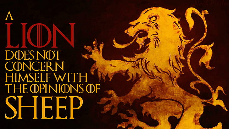 Lion and sheep metaphore, a lion does not concern himself with the opinions of sheep graphics, HD wallpaper