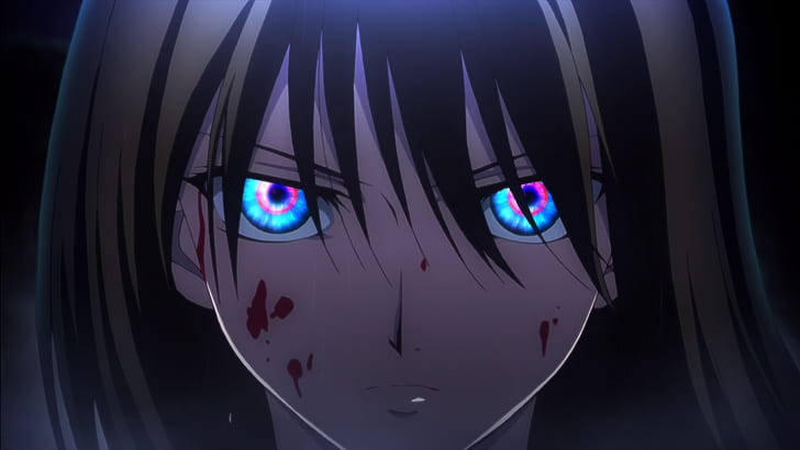 anime, blue eyes, Ryougi Shiki, Kara no Kyoukai