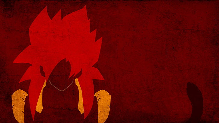 Dragon Ball GT Goku wallpaper, Super Saiyan, red, art and craft