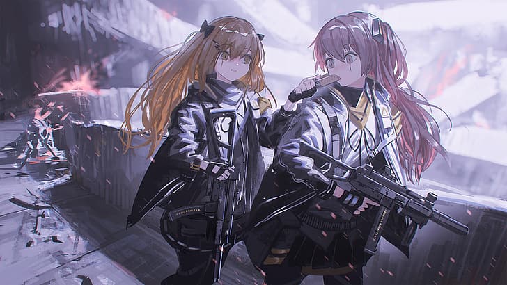 anime, anime girls, Reoen, Girls Frontline, UMP9 (Girls' Frontline), HD wallpaper