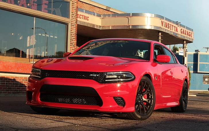 2015 Dodge Charger SRT Hellcat 2, red coupe, cars