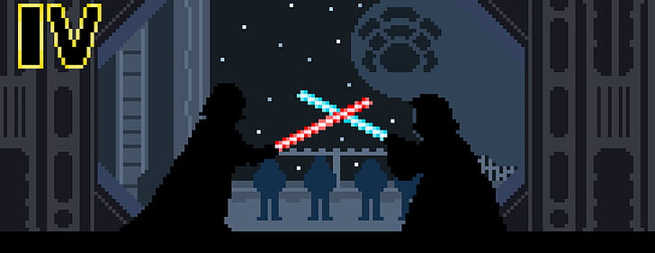 Hd Wallpaper Star Wars Pixel Art Lightsaber A New Hope