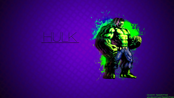 The Incredible Hulk illustration, Marvel Comics, artwork, text, HD wallpaper