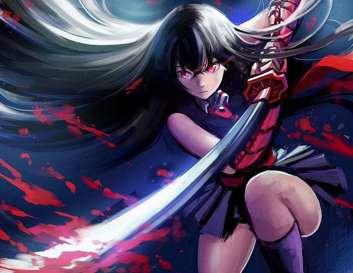Anime, Akame ga Kill!, Akame (Akame Ga Kill!), Black Hair, Girl, HD wallpaper