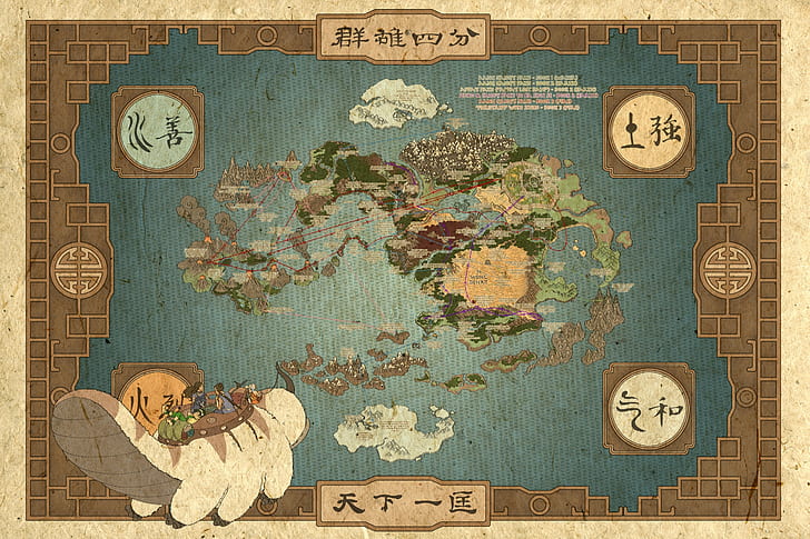 map, Avatar: The Last Airbender, HD wallpaper