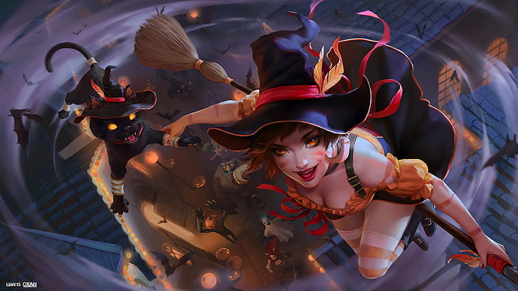 Nidalee Bewitching The Witch From The League Of Legends Game Skin Wallpaper Hd 3840×2160