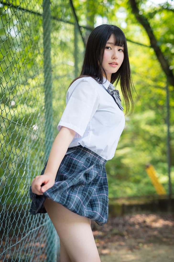 Japanese women, Asian, school uniform, HD wallpaper