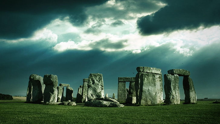 Stonehenge, sky, cloud - sky, architecture, history, ancient, HD wallpaper