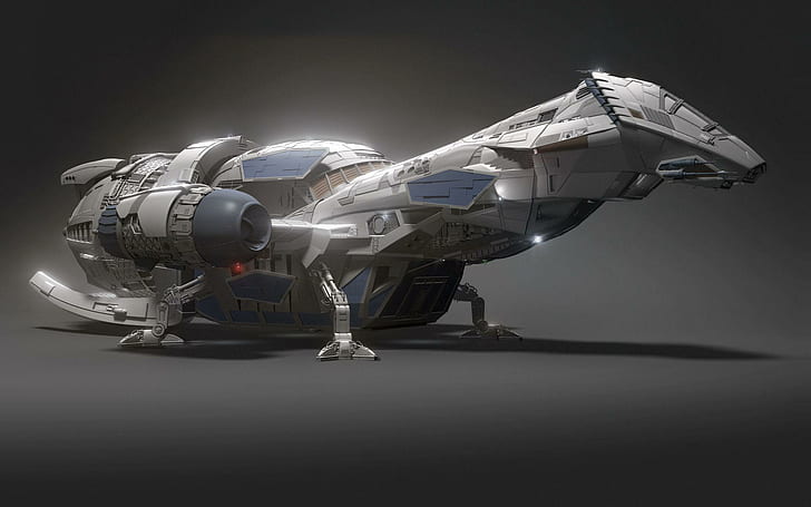 Serenity - Firefly, gray and blue spaceship, tv shows, 1920x1200, HD wallpaper