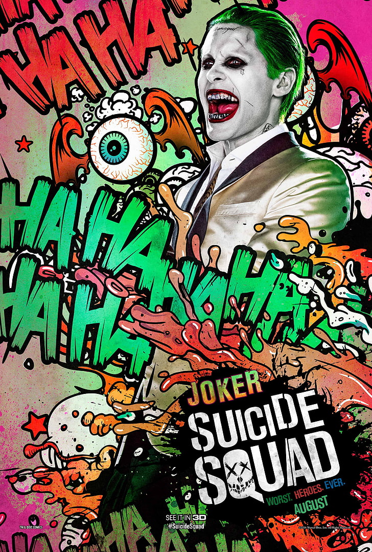 HD wallpaper: Joker Suicide Squad poster, pop art, movie poster, Jared Leto  | Wallpaper Flare