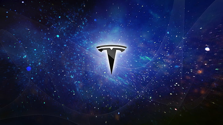 Tesla Motors, logo, night, illuminated, animals in the wild, HD wallpaper