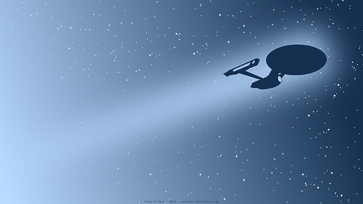 aircraft spotted on light illustration, Star Trek, USS Enterprise (spaceship), HD wallpaper