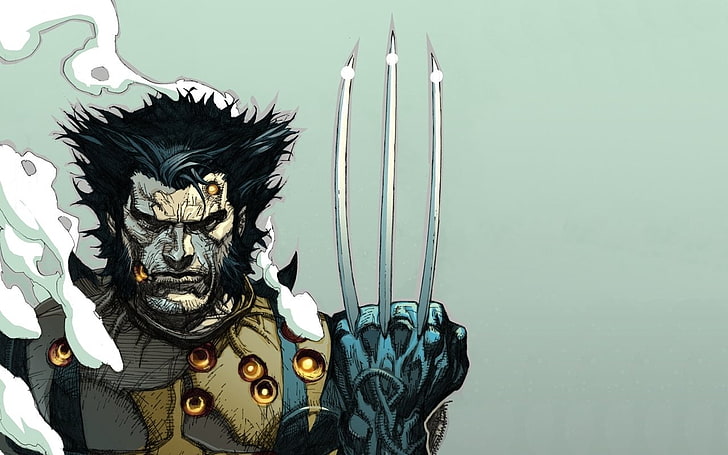 Marvel Wolverine illustration, X-Men, Comic, Superhero, HD wallpaper