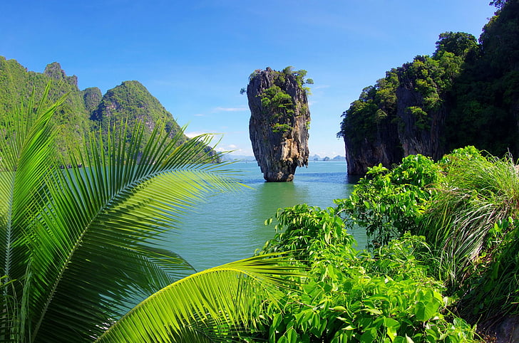 Earth, Island, Holiday, Khao Phing Kan, Lagoon, Phang Nga Bay, HD wallpaper