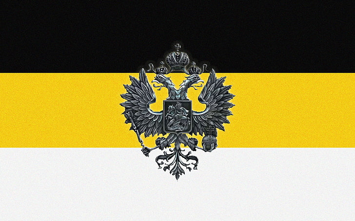 HD wallpaper: Coat of Arms of Russia flag, eagle, Empire, double
