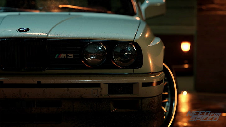 white BMW car hood, nfs, E30, NSF, Need for Speed 2015, this autumn, HD wallpaper