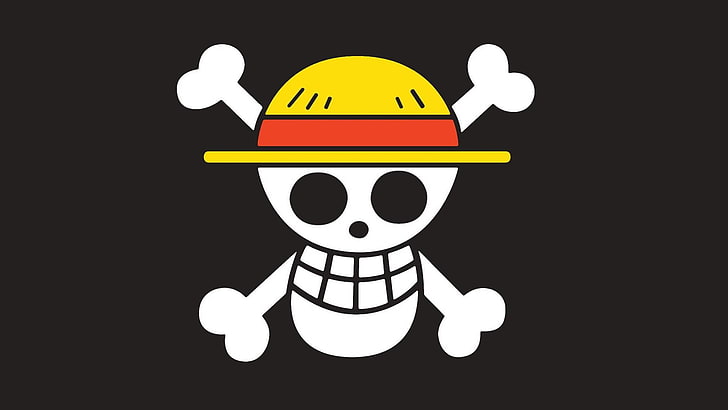 straw hat flag, monkey.d.luffy, straw hats, anime, cartoon, HD wallpaper