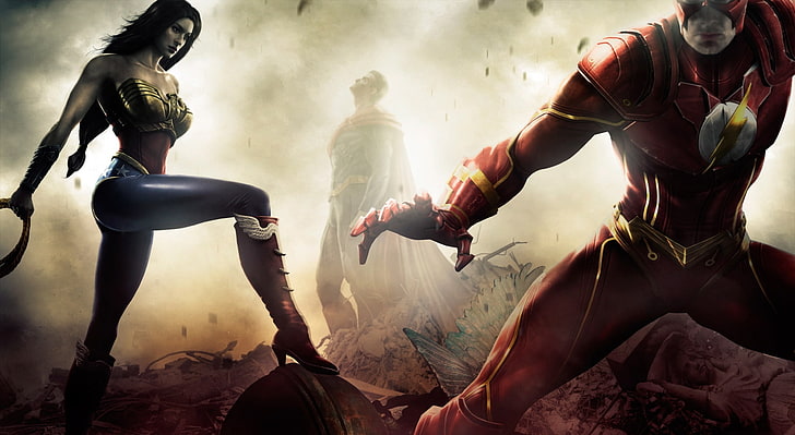 Injustice Gods Among Us, The Flash digital wallpaper, Games, Other Games, HD wallpaper