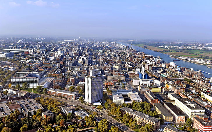 Ludwigshafen, Headquarters of the BASF group, Germany, HD wallpaper