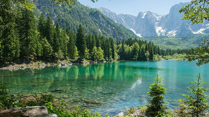 mountain lake, nature, wilderness, tarn, water, mount scenery, HD wallpaper