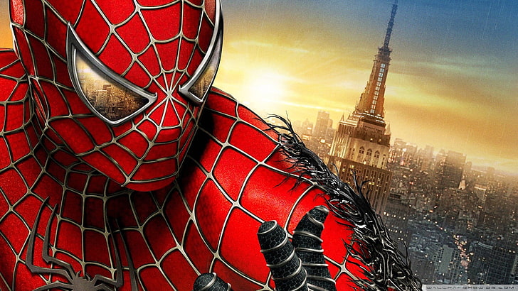 Spider-Man poster, movies, Spider-Man 3, architecture, built structure, HD wallpaper