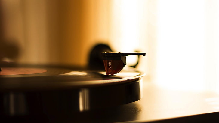 black turntable, music, vinyl, turntables, record, indoors, arts culture and entertainment, HD wallpaper