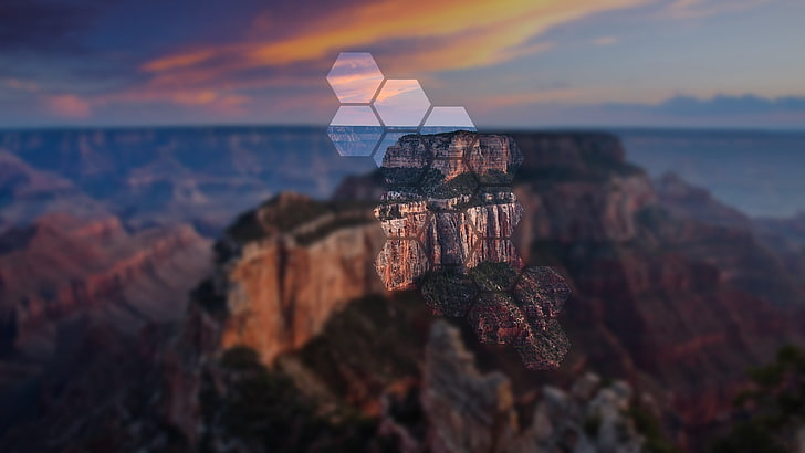 brown rock mountain wallpaper, mountains, Grand Canyon, landscape, HD wallpaper
