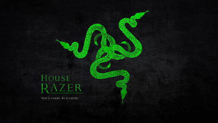 Razer Inc., logo, typography, logotype, snake, gamers, green, HD wallpaper