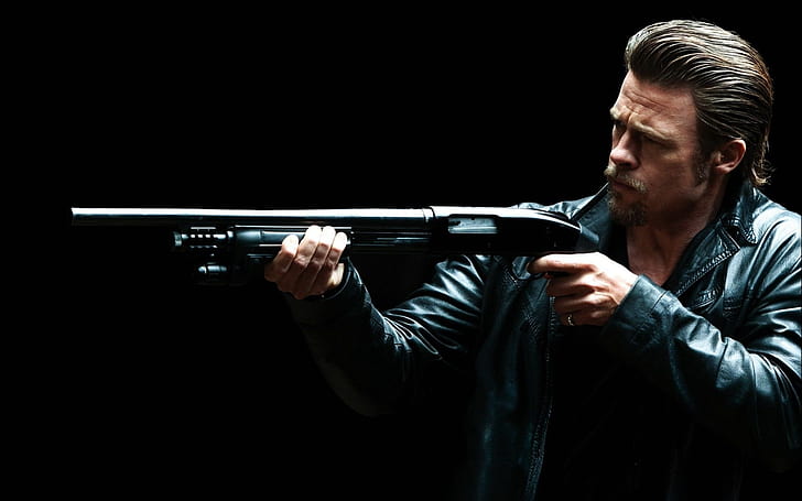 Brad Pitt Guns  Photoshoot, HD wallpaper