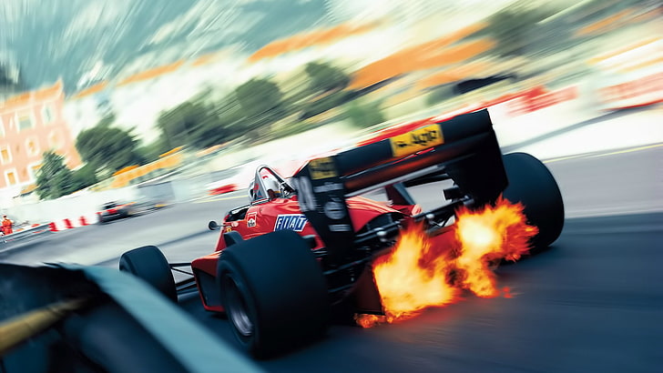 Ferrari, Formula 1, race cars, Monaco, vintage, speed, mode of transportation, HD wallpaper