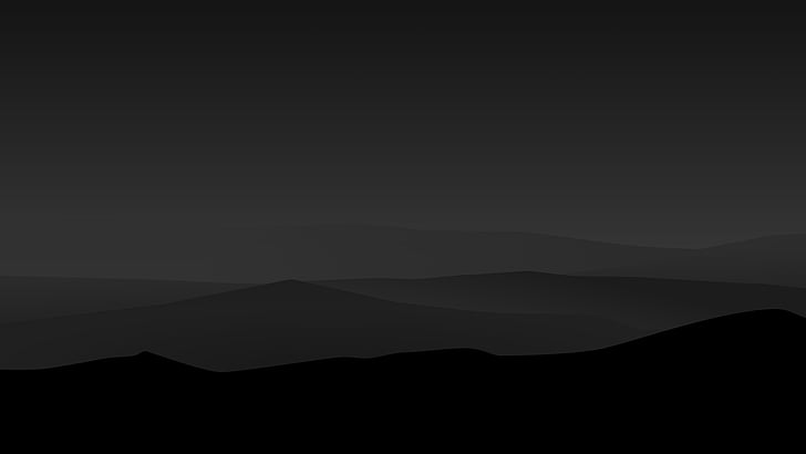 untitled, Night, Mountains, Landscape, Dark, Minimal, 4K, 8K, HD wallpaper