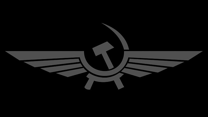 black and white star print textile, aeroflot, aircraft, logo, HD wallpaper