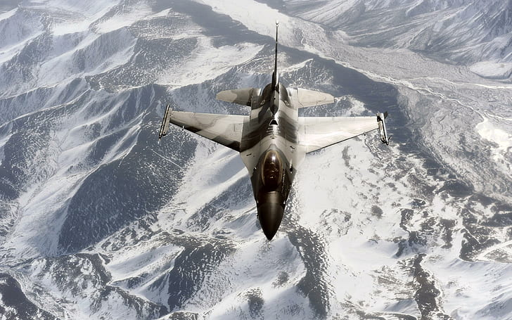 F 16 Aggressor Over the Joint Pacific Alaskan Range, planes, HD wallpaper