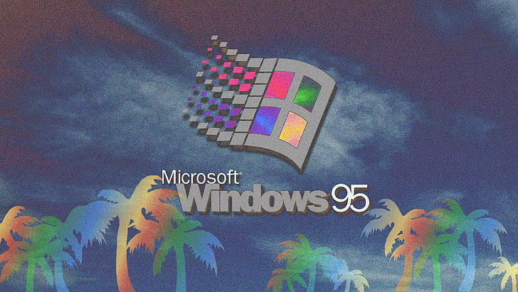 Microsft Windows 95 digital wallpaper, Microsoft Windows, vaporwave