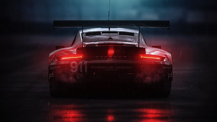 Auto, Porsche, Rain, Porsche 911, Rendering, 3DS Max, HD wallpaper