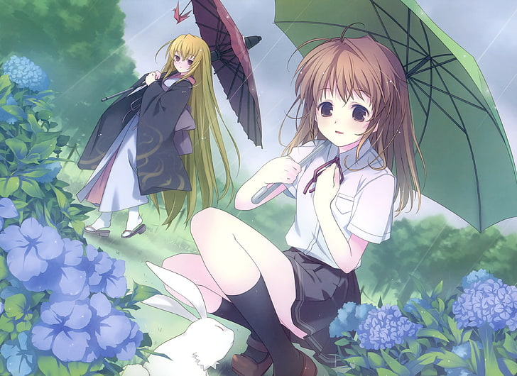 Fortune Arterial , anime girls, Sendō Erika, Yūki Haruna, HD wallpaper