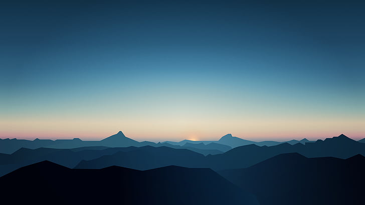 aerial photography of mountains during day time, Minimal, CGI
