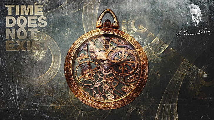 Time Does Not Exist digital wallpaper, artwork, fantasy art, clocks
