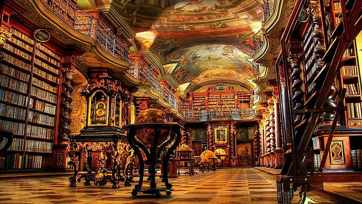 architecture, building, Czech Republic, Klementinum, library