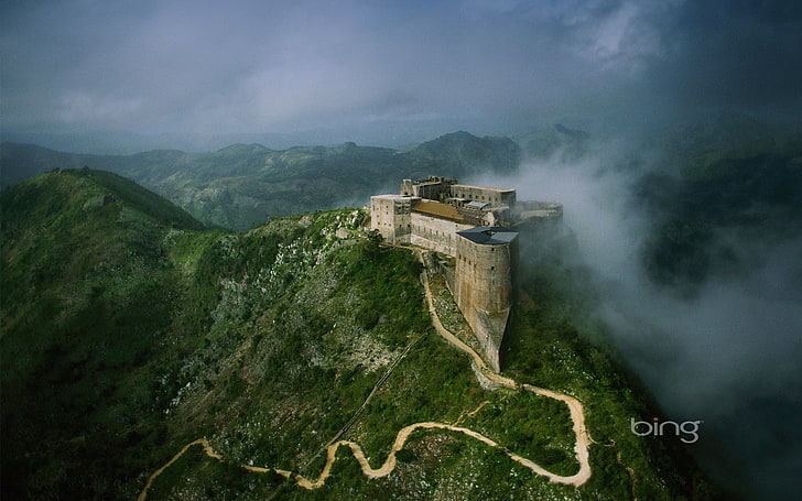 brown concrete castle, road, mountains, great Wall Of China, china - East Asia